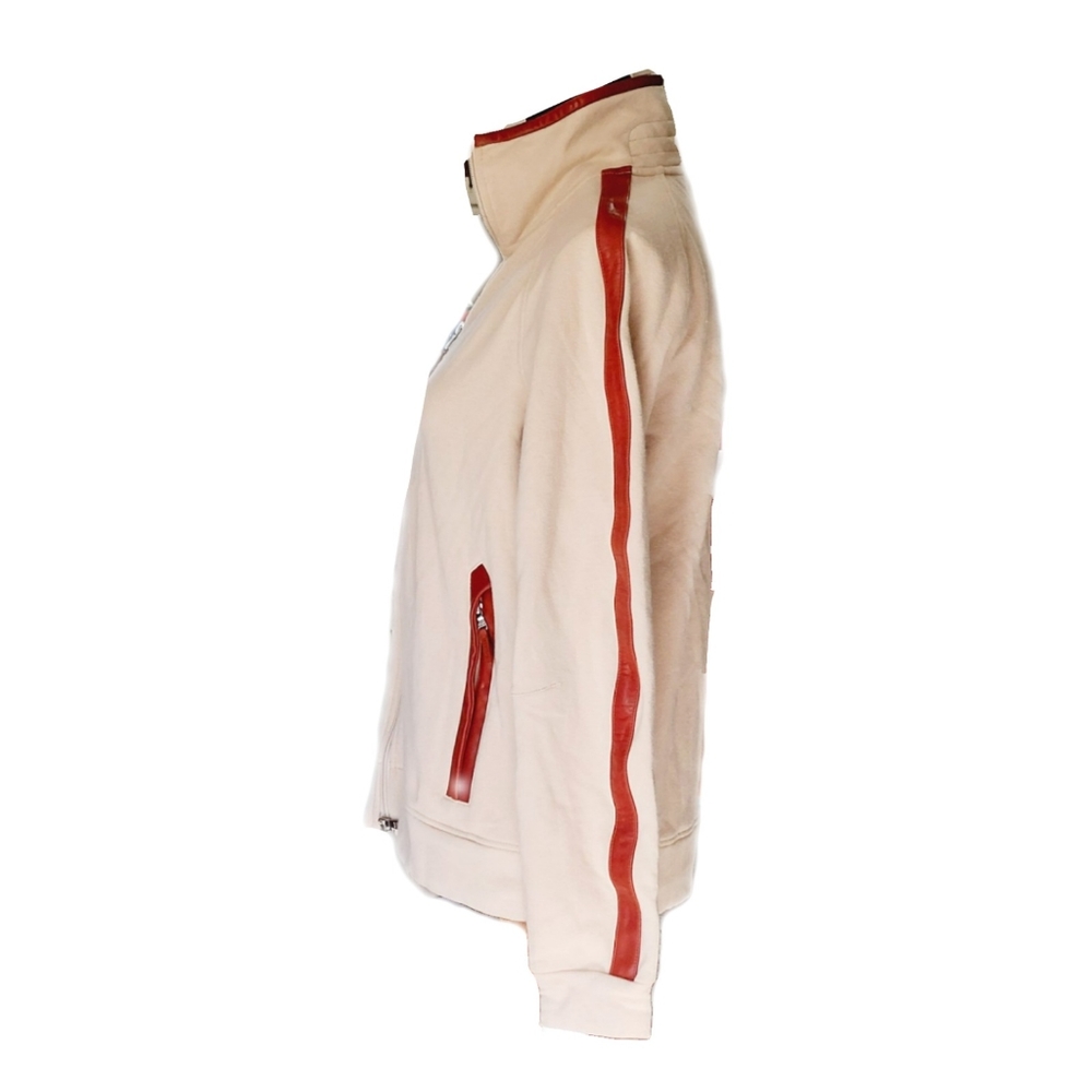 NWT RLX Ralph Lauren Womens/Mens Tan Leather Trim Zip Pockets Full Zip Jacket - Picture 4 of 6